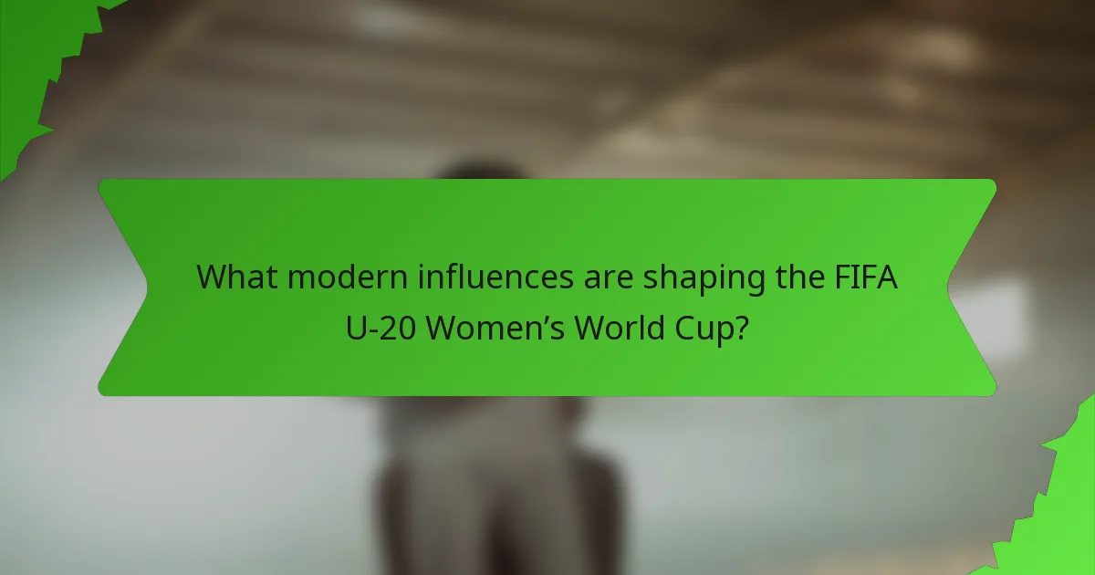 What modern influences are shaping the FIFA U-20 Women’s World Cup?